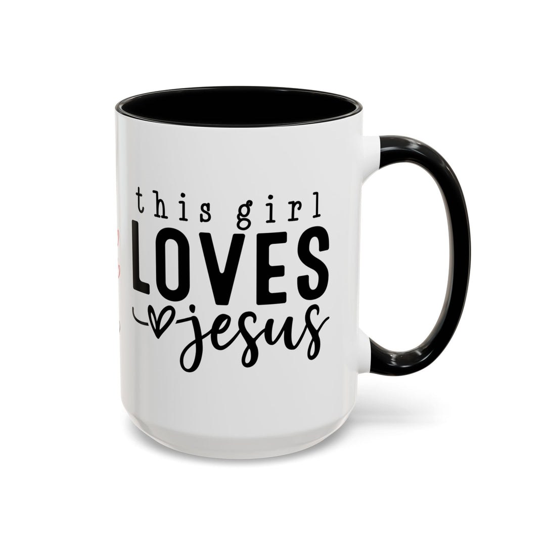 Christian Love Accent Coffee Mug - Perfect for Faith-Filled Mornings