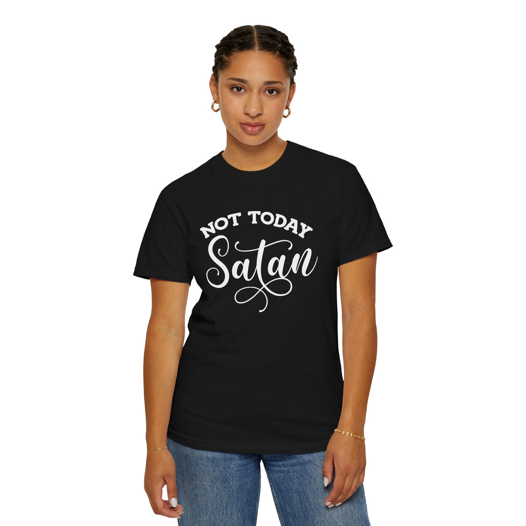 Not Today Satan – Comfort Colors® 1717 Unisex Tee with Ephesians 4:27