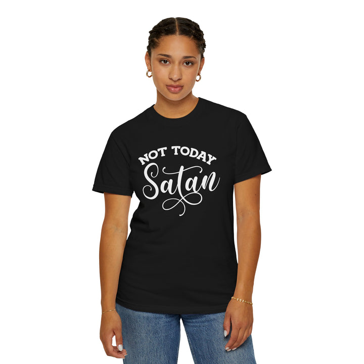 Not Today Satan – Comfort Colors® 1717 Unisex Tee with Ephesians 4:27