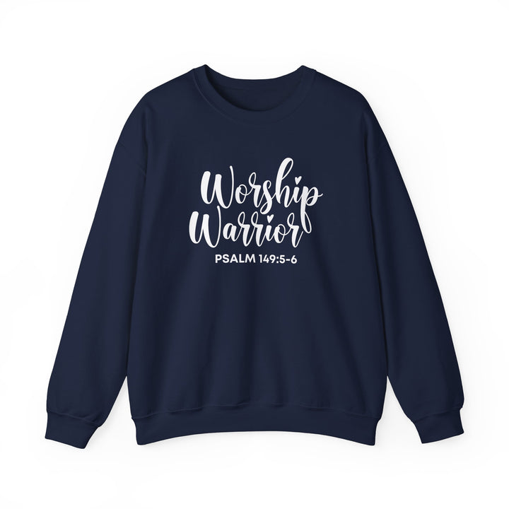 Worship Warrior Crewneck Sweatshirt | Psalm 149:5-6 | Unisex Heavy Blend