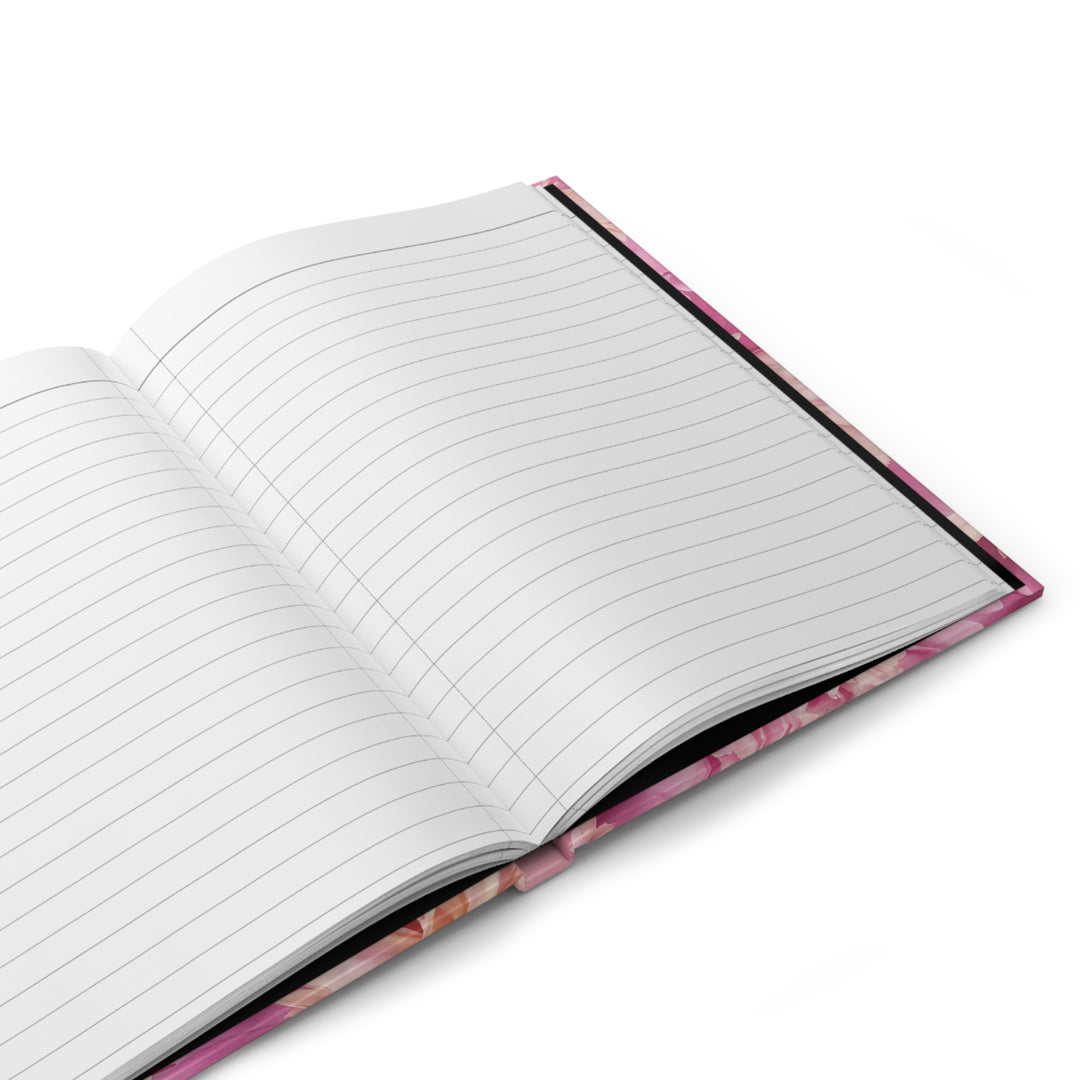 Bright Pink Peony Flowers Kingdom Minded Woman  Journal