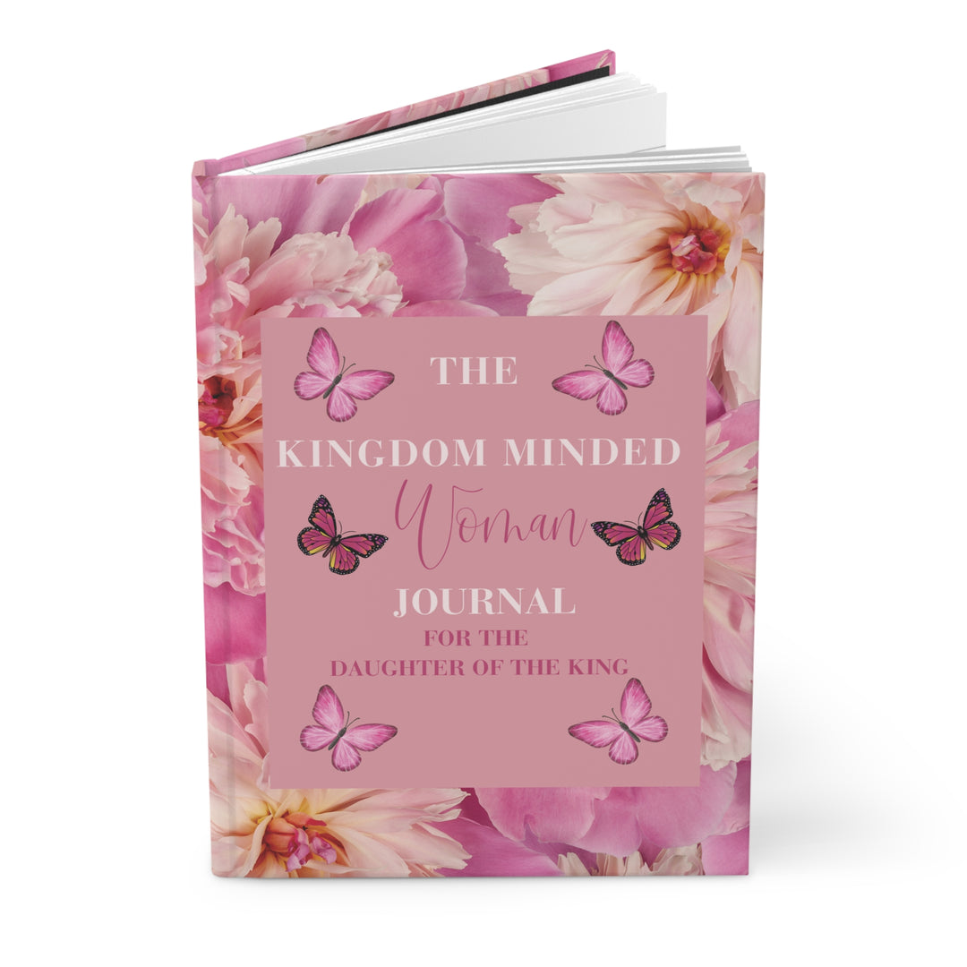 Bright Pink Peony Flowers Kingdom Minded Woman  Journal