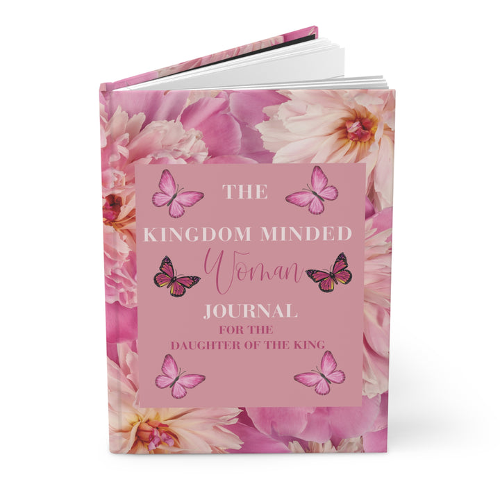 Bright Pink Peony Flowers Kingdom Minded Woman  Journal