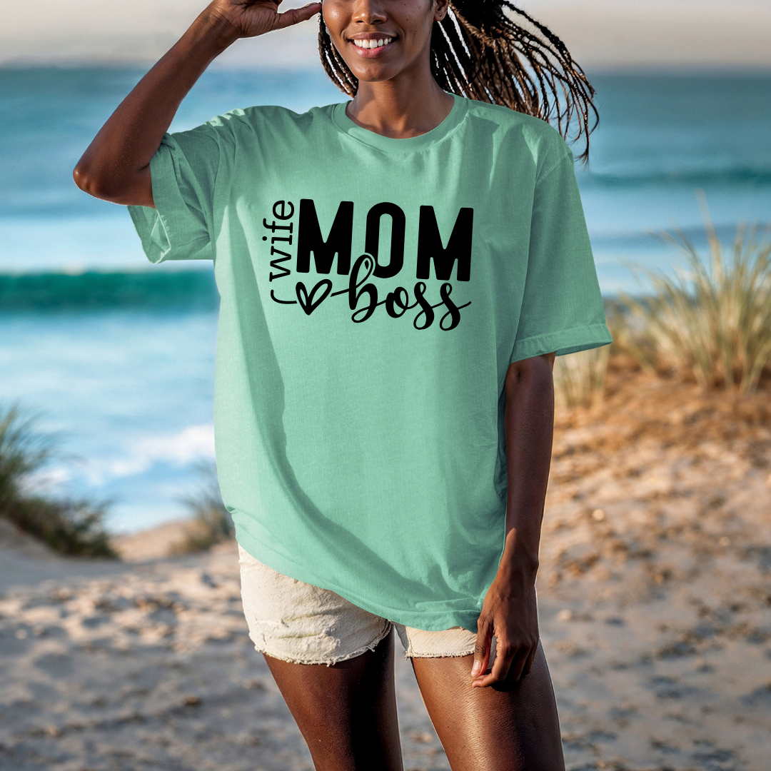 Wife, Mom and Boss  Comfort Colors® 1717 Unisex  T-Shirt