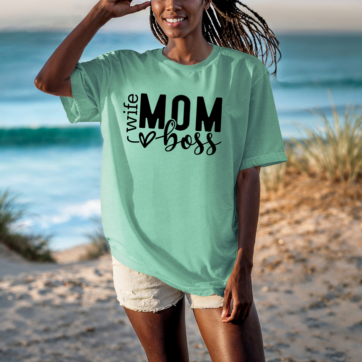 Wife, Mom and Boss  Comfort Colors® 1717 Unisex  T-Shirt