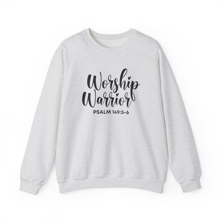 Worship Warrior Crewneck Sweatshirt | Psalm 149:5-6 | Unisex Heavy Blend