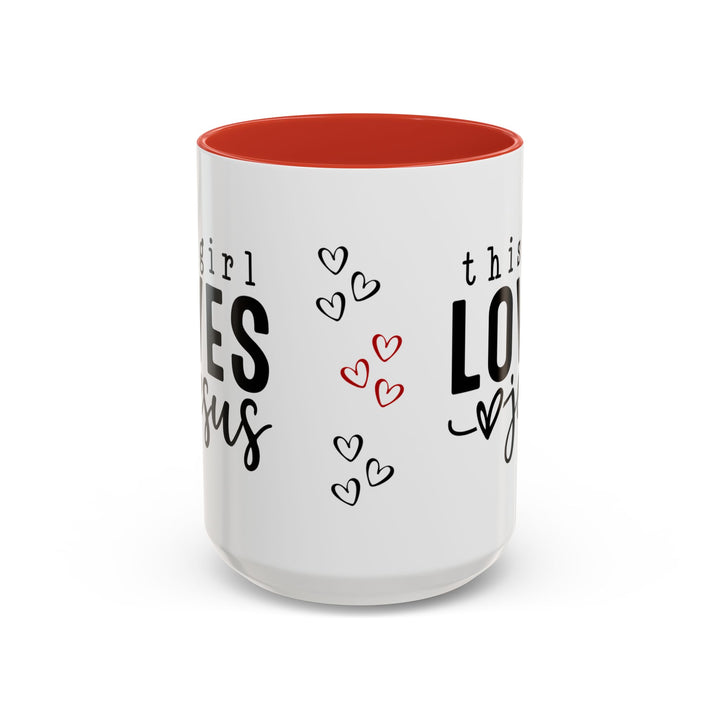 Christian Love Accent Coffee Mug - Perfect for Faith-Filled Mornings