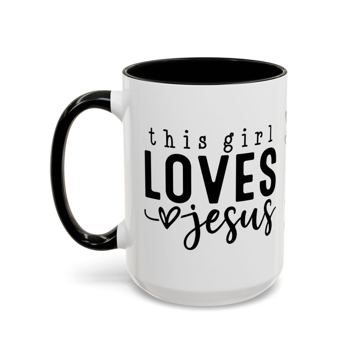 Christian Love Accent Coffee Mug - Perfect for Faith-Filled Mornings