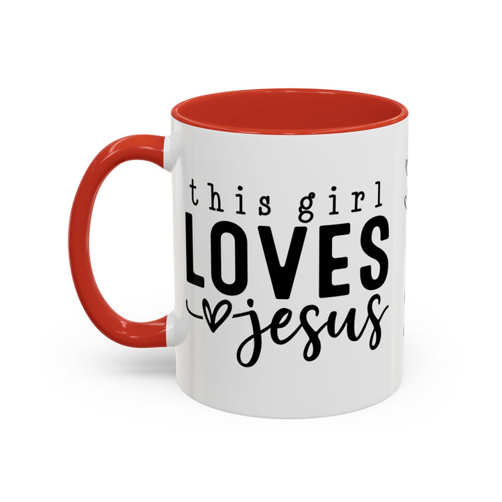 Christian Love Accent Coffee Mug - Perfect for Faith-Filled Mornings