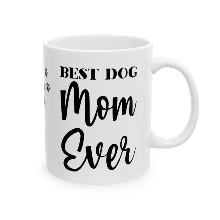 Dog Lover Ceramic Mug - Best Friend & Paw Prints Design (11oz, 15oz)