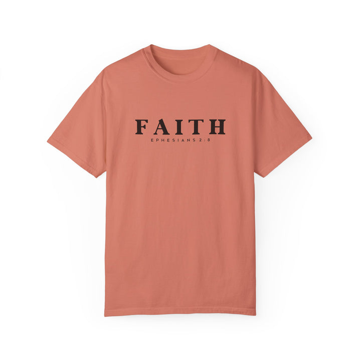 Garment-Dyed Faith T-Shirt | Ephesians 2:8 Inspirational Tee
