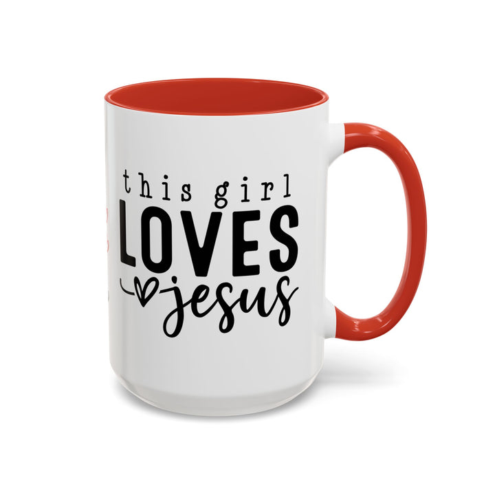 Christian Love Accent Coffee Mug - Perfect for Faith-Filled Mornings