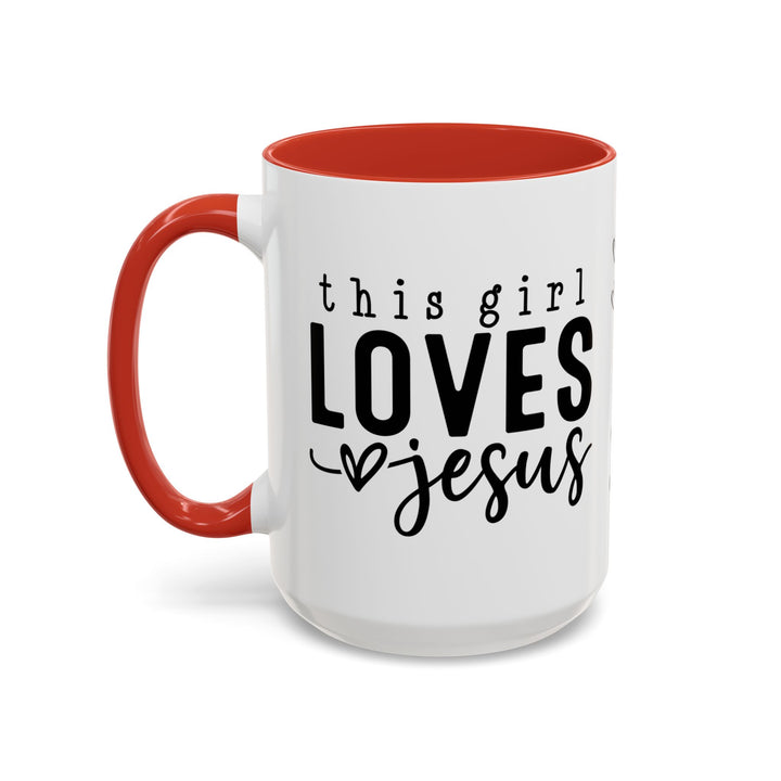 Christian Love Accent Coffee Mug - Perfect for Faith-Filled Mornings