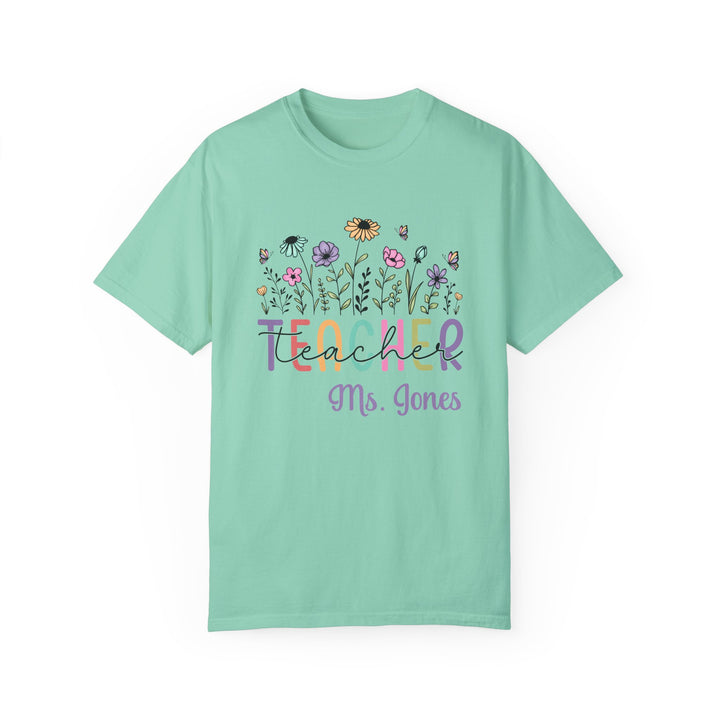 Floral Teacher T-Shirt - Personalized Gift for Educators