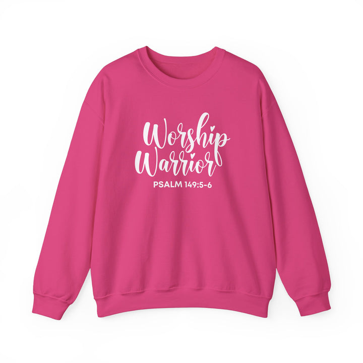 Worship Warrior Crewneck Sweatshirt | Psalm 149:5-6 | Unisex Heavy Blend