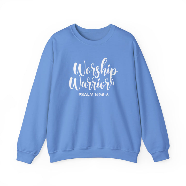 Worship Warrior Crewneck Sweatshirt | Psalm 149:5-6 | Unisex Heavy Blend