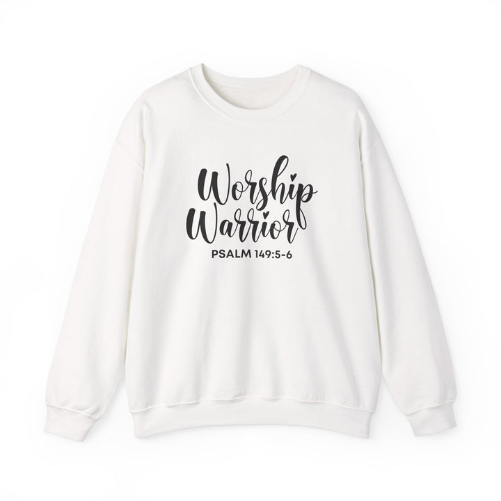 Worship Warrior Crewneck Sweatshirt | Psalm 149:5-6 | Unisex Heavy Blend