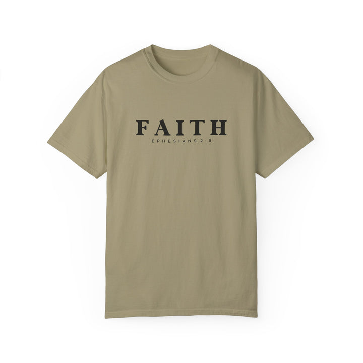 Garment-Dyed Faith T-Shirt | Ephesians 2:8 Inspirational Tee