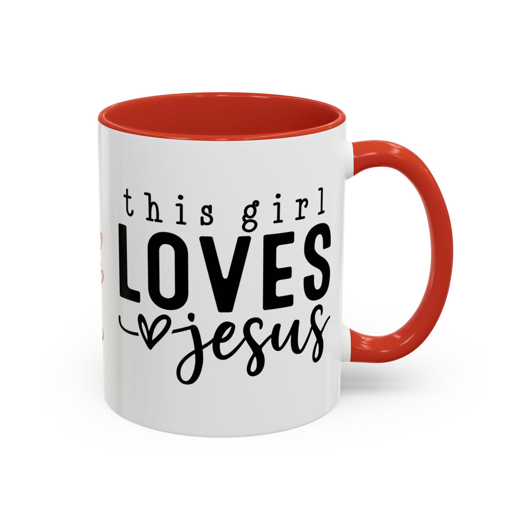Christian Love Accent Coffee Mug - Perfect for Faith-Filled Mornings