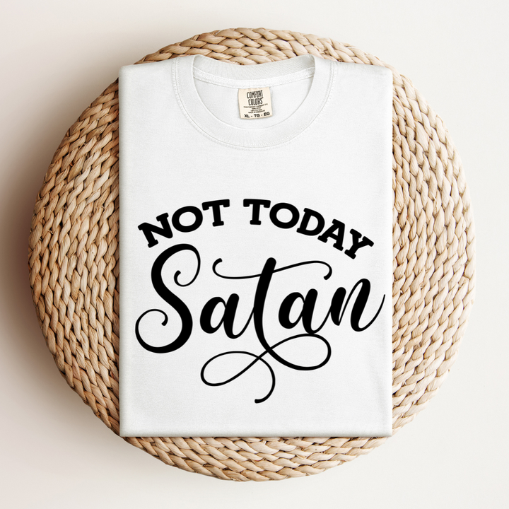 Not Today Satan – Comfort Colors® 1717 Unisex Tee with Ephesians 4:27