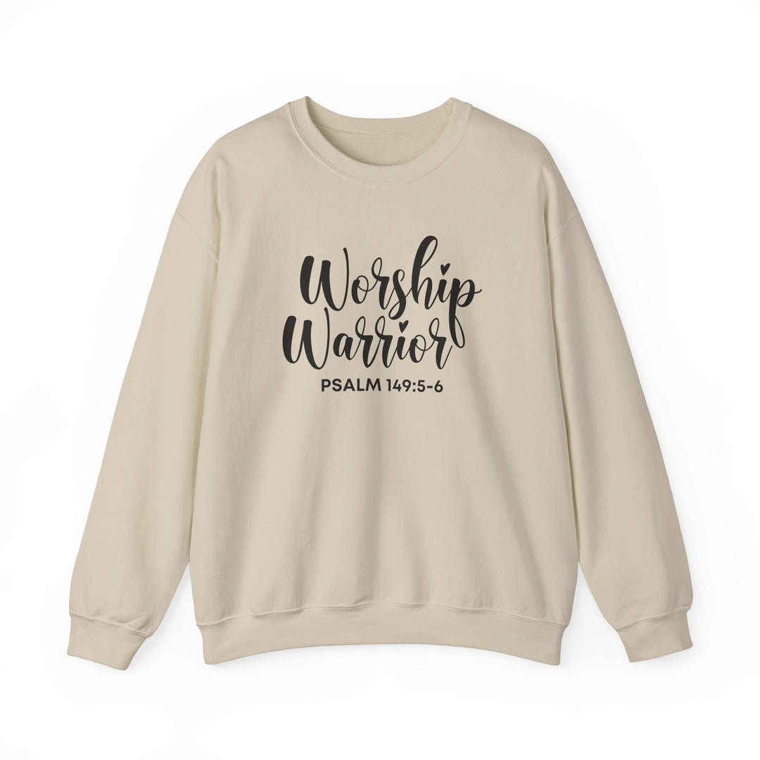 Worship Warrior Crewneck Sweatshirt | Psalm 149:5-6 | Unisex Heavy Blend