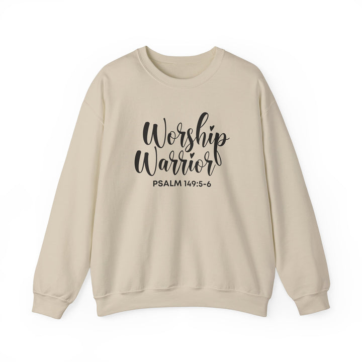 Worship Warrior Crewneck Sweatshirt | Psalm 149:5-6 | Unisex Heavy Blend