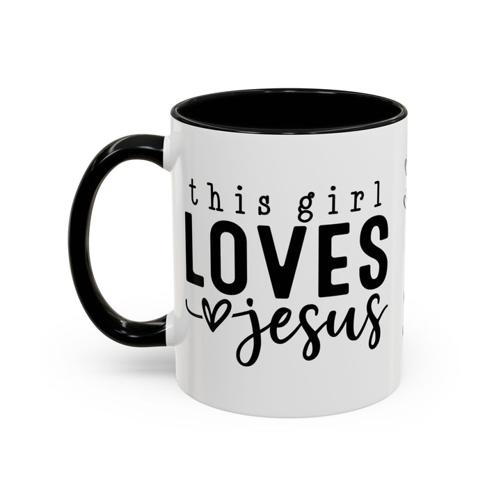 Christian Love Accent Coffee Mug - Perfect for Faith-Filled Mornings