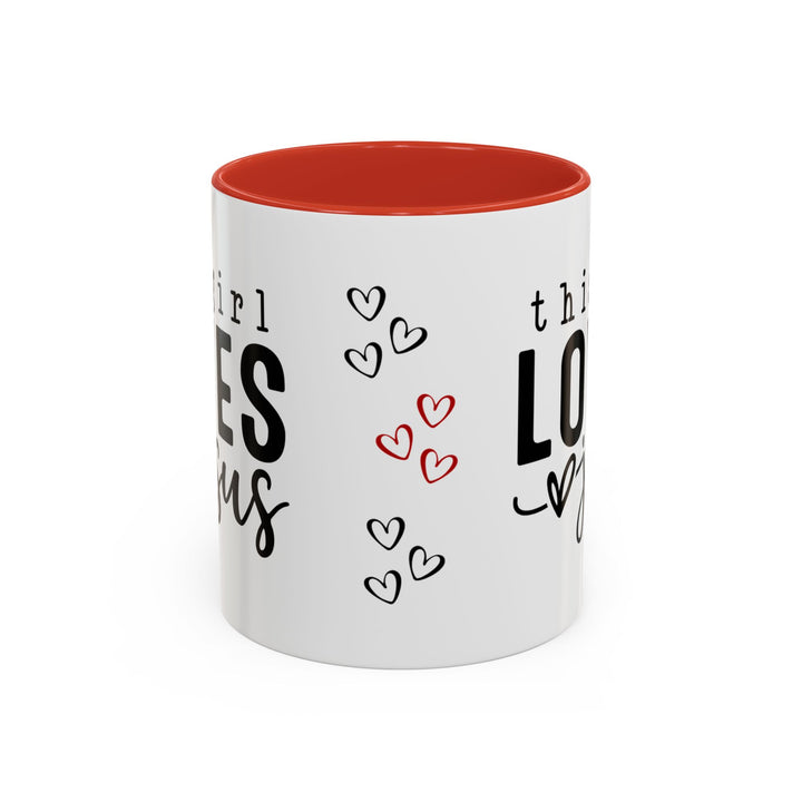Christian Love Accent Coffee Mug - Perfect for Faith-Filled Mornings