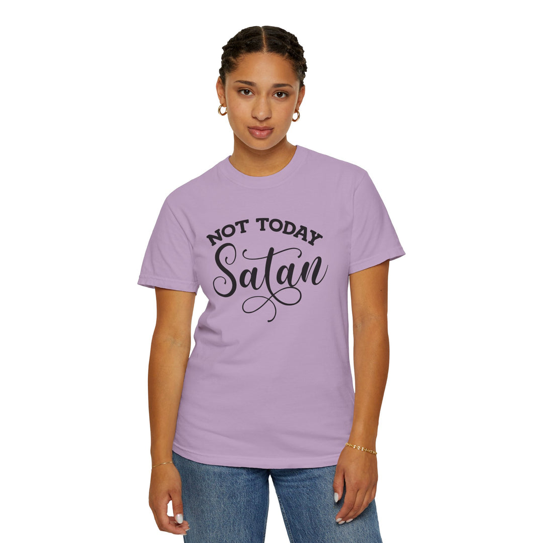 Not Today Satan – Comfort Colors® 1717 Unisex Tee with Ephesians 4:27