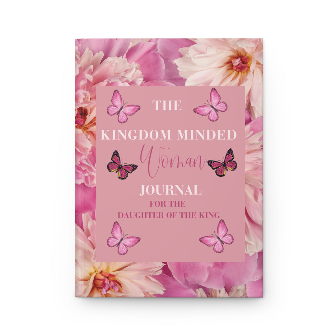 Bright Pink Peony Flowers Kingdom Minded Woman  Journal