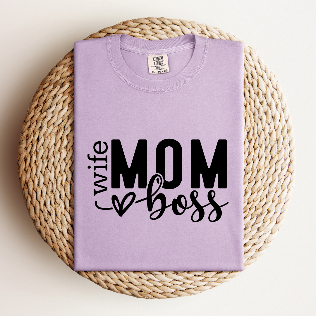Wife, Mom and Boss  Comfort Colors® 1717 Unisex  T-Shirt