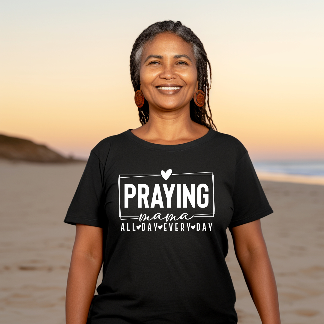 Praying Mama All Day, Everyday – Premium Women’s Bella+Canvas Tee