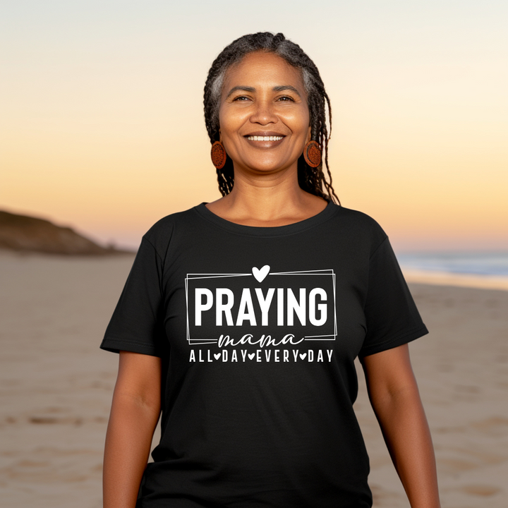 Praying Mama All Day, Everyday – Premium Women’s Bella+Canvas Tee