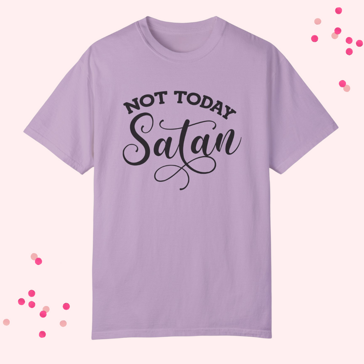 Not Today Satan – Comfort Colors® 1717 Unisex Tee with Ephesians 4:27