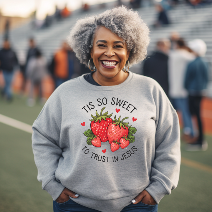 Tis So Sweet Strawberry Crewneck Sweatshirt