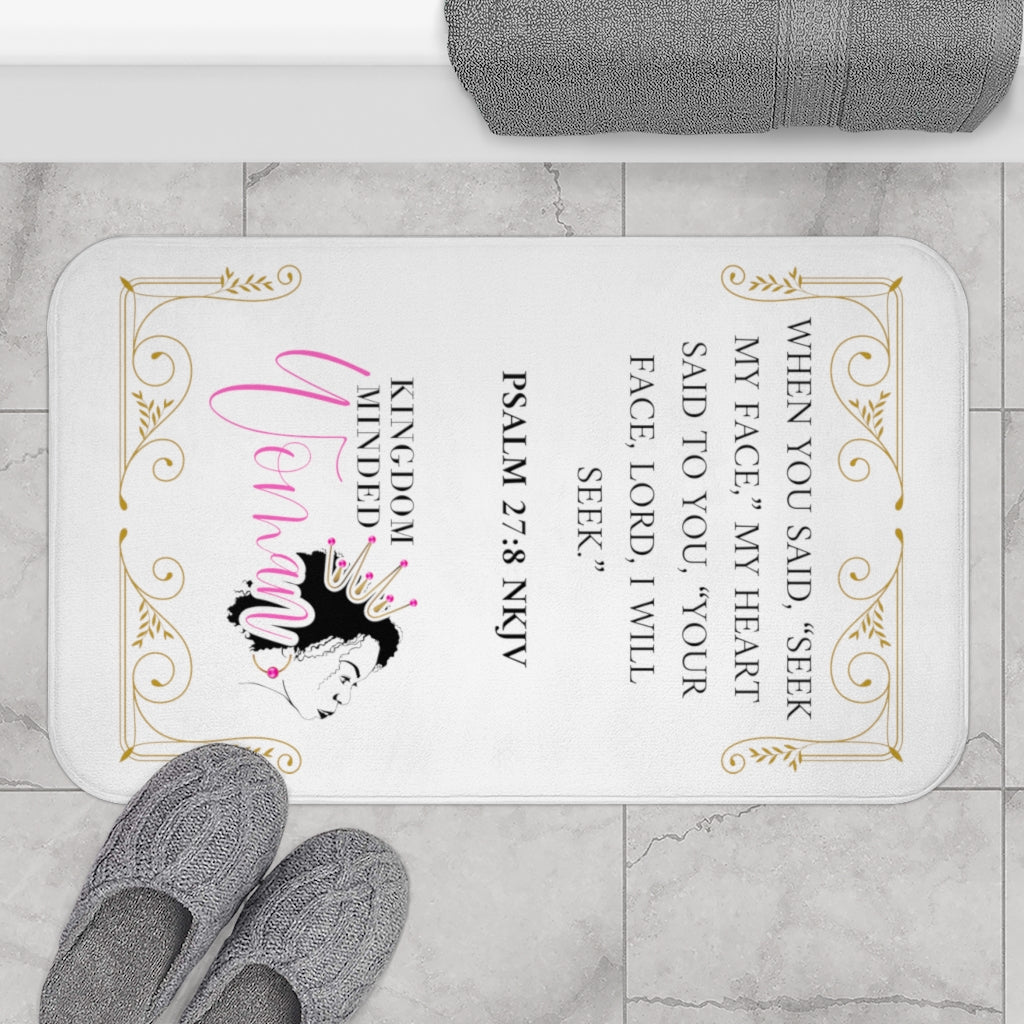 Kingdom Minded Woman Psalm 27:8 Prayer Mat