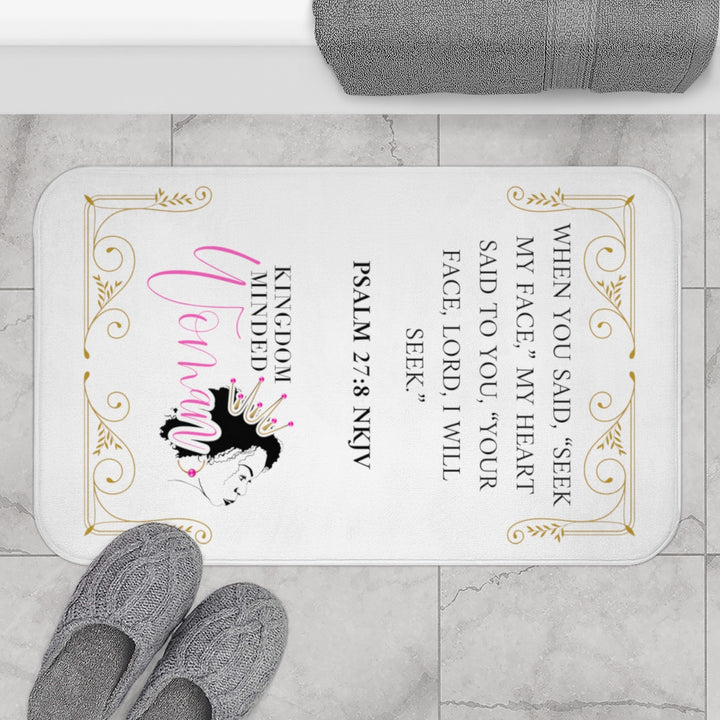 Kingdom Minded Woman Psalm 27:8 Prayer Mat