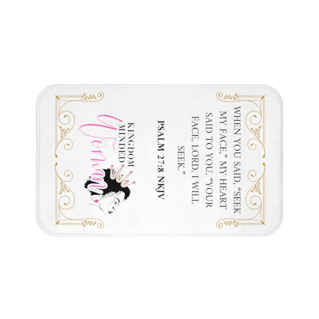 Kingdom Minded Woman Psalm 27:8 Prayer Mat